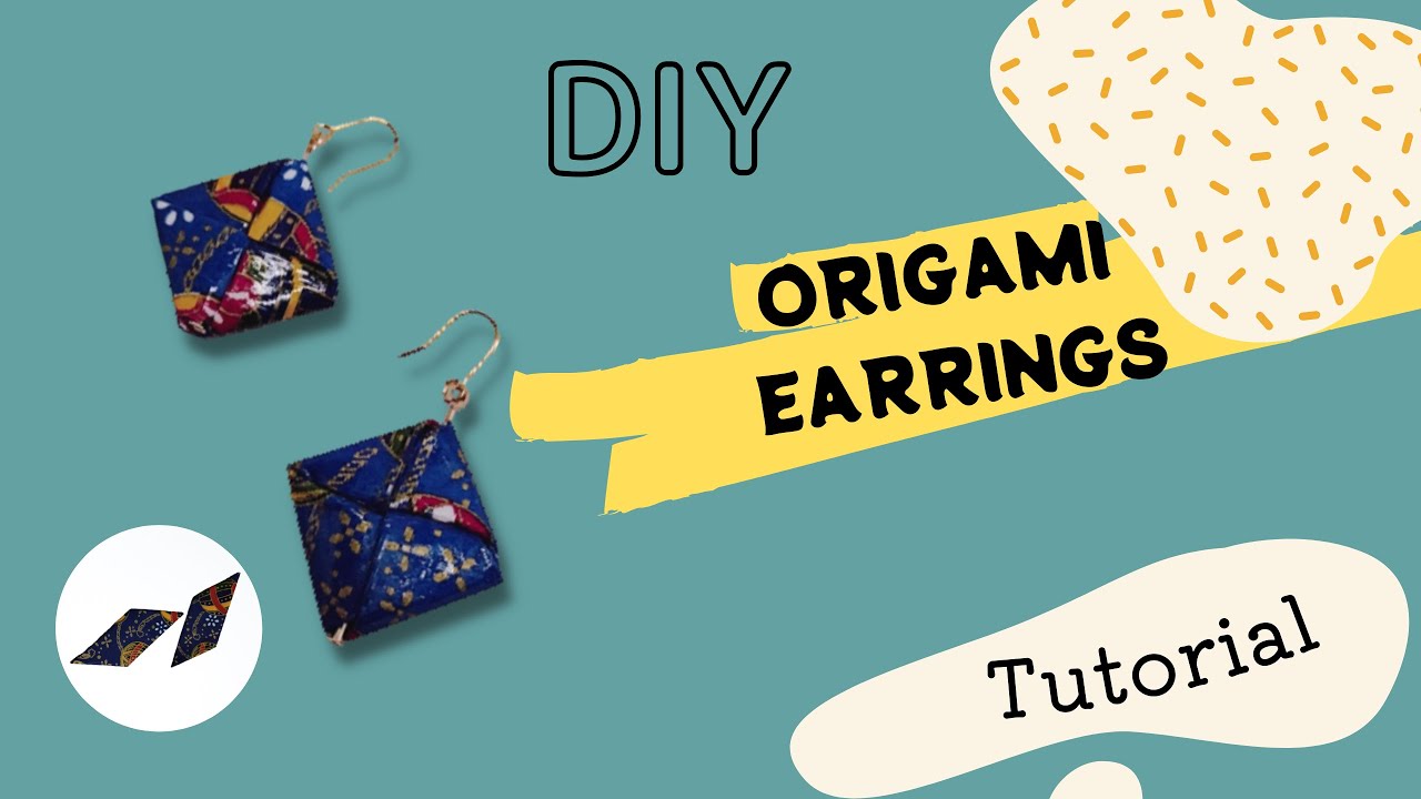 DIY Origami Earrings Tutorial - 🟦Square with 2 Units