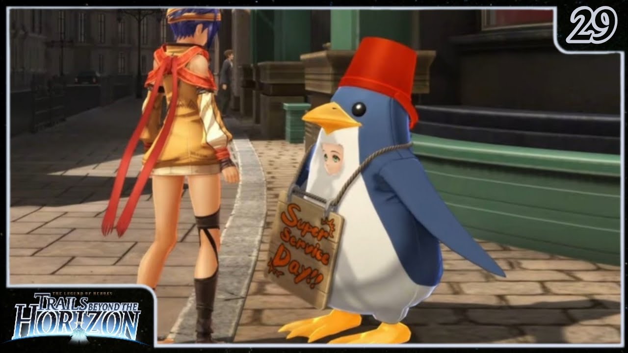 Service Penguin Please Don't Beat Us Up - Let's Play Trails Beyond the Horizon - Part 29