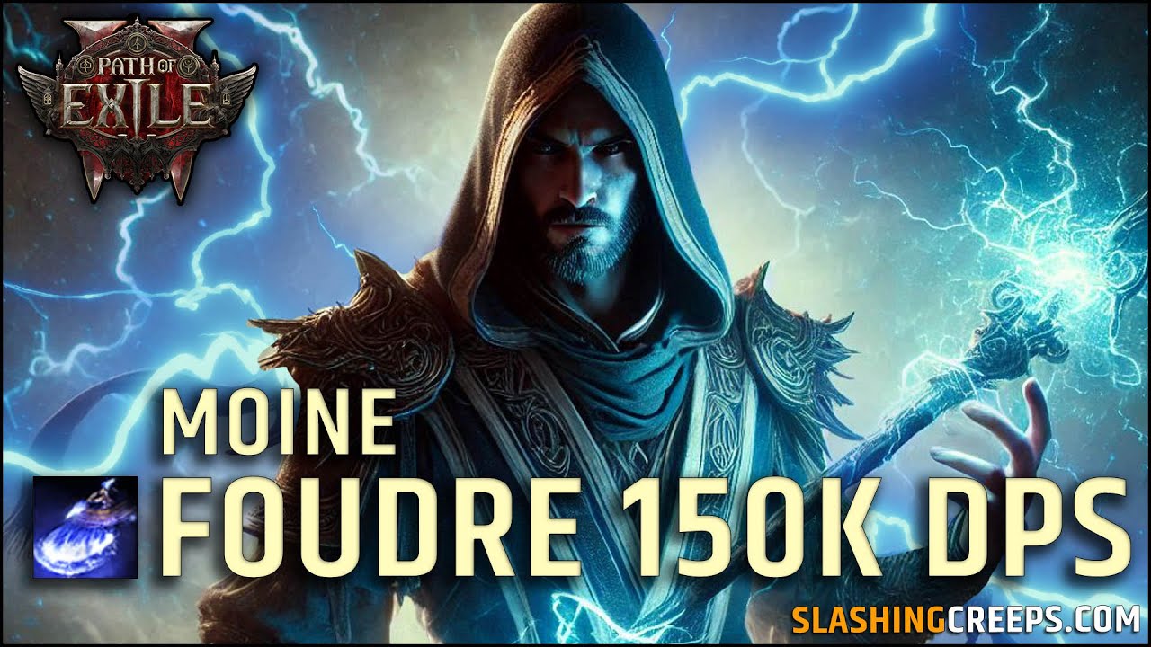 Build Moine Foudre Path of Exile 2 fin de jeu, pour rouler sur les maps T18 monstres 82 !