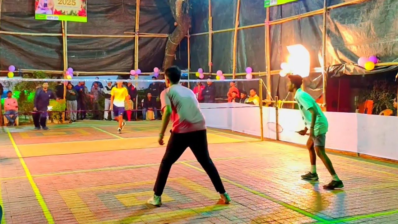 Outdoor Badminton Tournament RITAM VS TUHIN 1ST SET #outdoorbadminton #badminton #trickshots #bwf 
