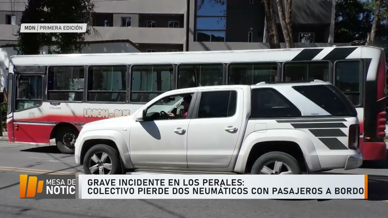 Pudo ser una tragedia: colectivo perdió dos neumáticos con pasajeros a bordo en Los Perales