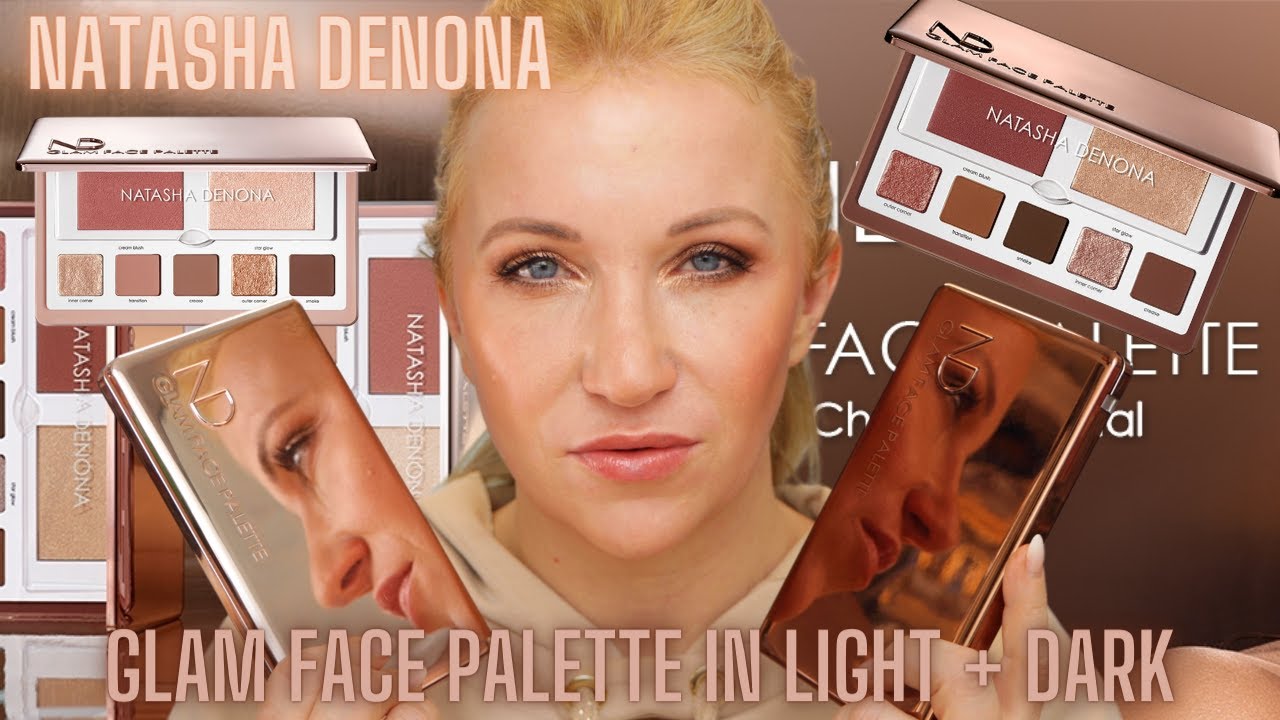 NATASHA DENONA - GLAM FACE PALETTE IN LIGHT + DARK - Try On und Vergleiche