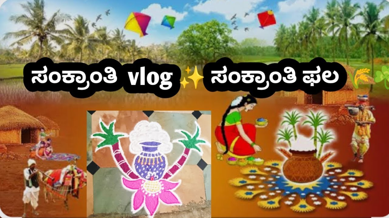ಸಂಕ್ರಾಂತಿ  vlogs ಸಂಕ್ರಾಂತಿ ಫಲ🌾☘️