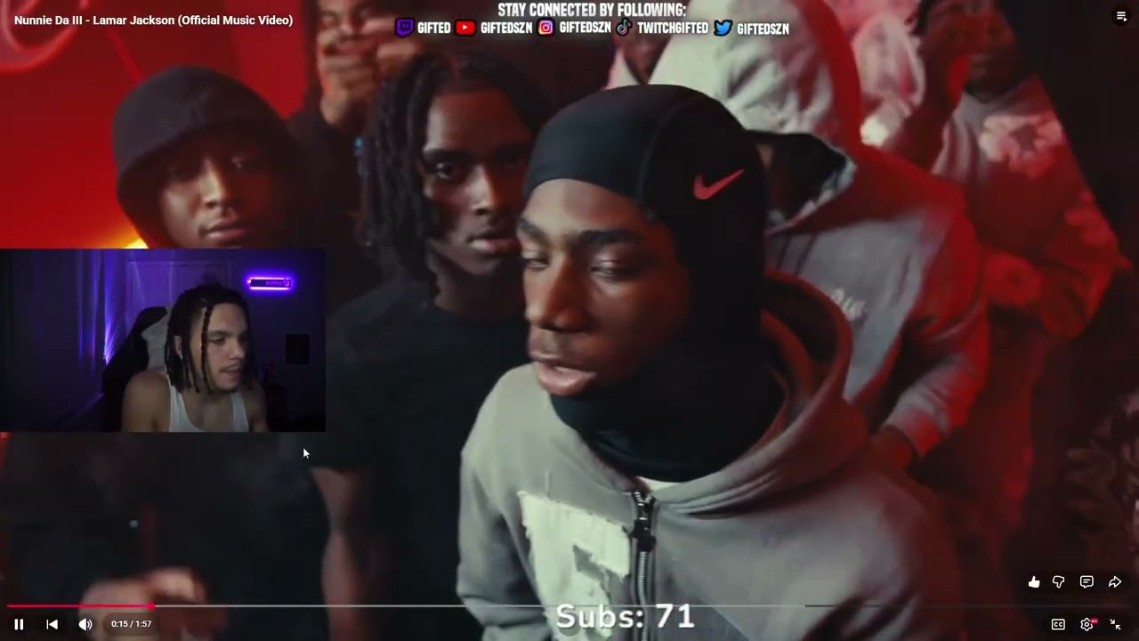 Gifted Reacts To Nunnie Da III - Lamar Jackson (Official Music Video)