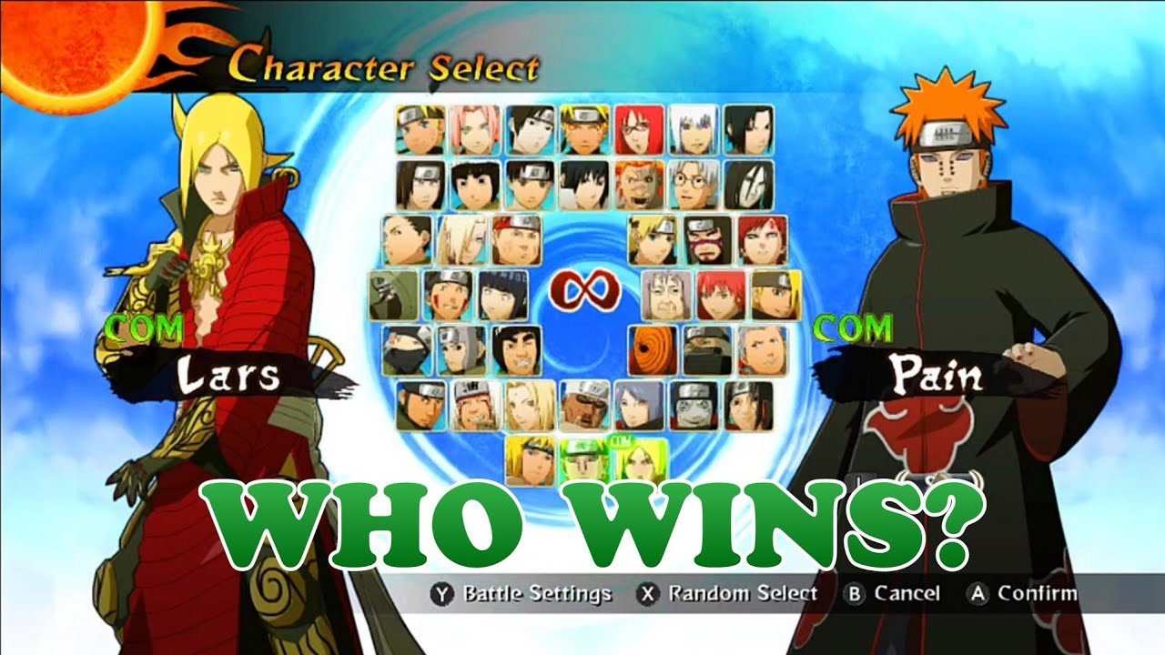Naruto Shippuden Ultimate Ninja Storm: 2 | Lars vs Pain | cpu vs cpu