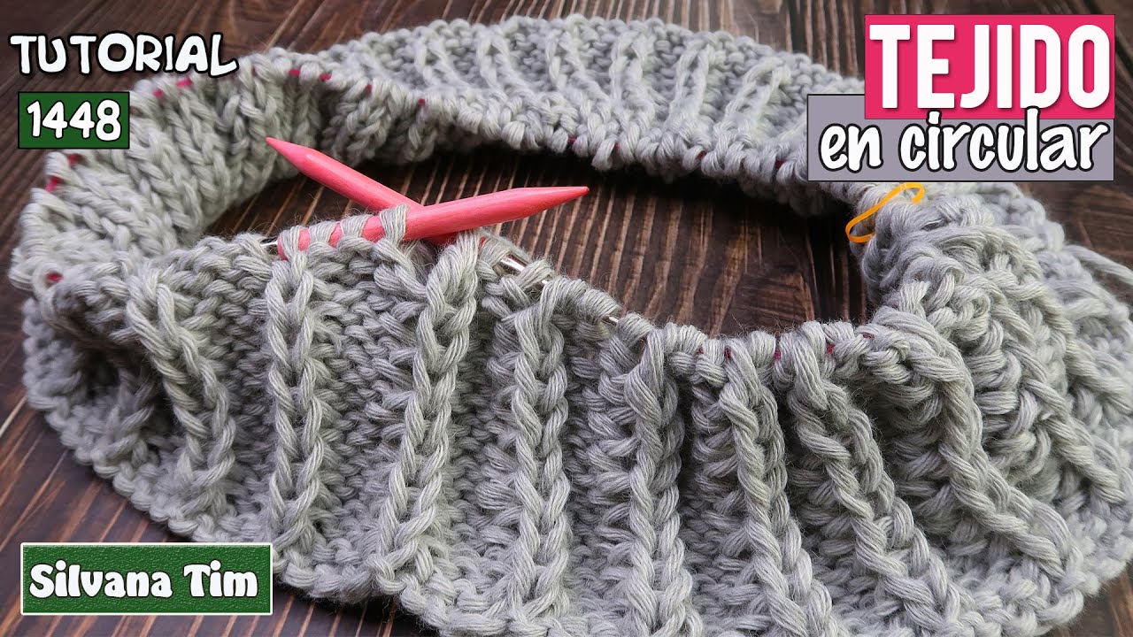 CÓMO TEJER Punto Elastico con Punto Derecho Alto en circular / Silvana Tim
