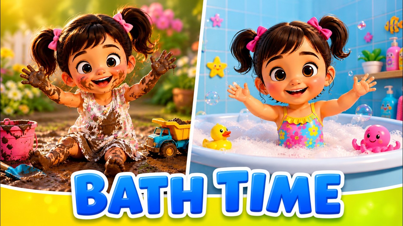 Bath Time Fun Song | Healthy Habits for Kids | Anaira Fun Learning