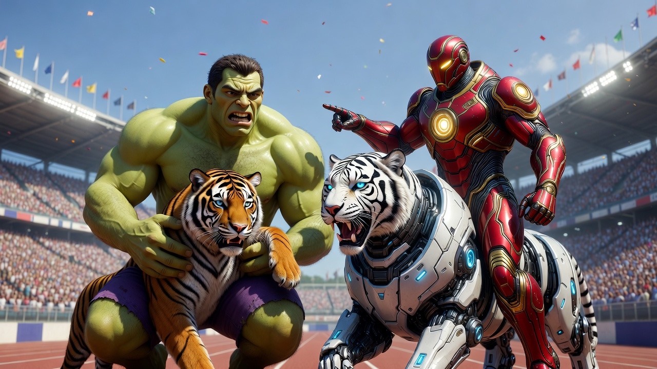 HULK DESTROYED IRON MAN IN THE FIRST RACE... BUT TONY CAME BACK! Cyberpunk Epic