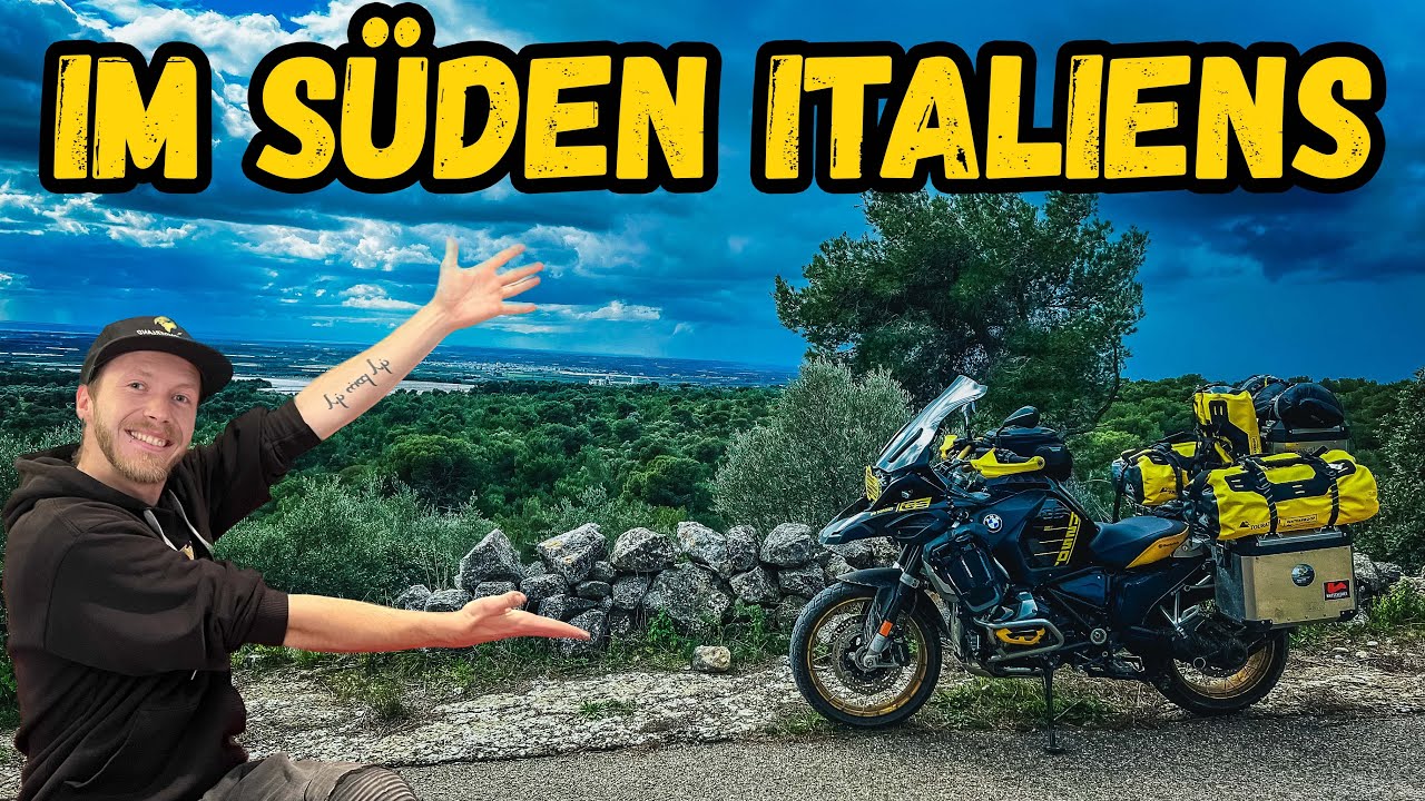 Im Süden Italiens - Weltreise mal anders - Apulien, Emotionen und Regen - Motorradreise E3 - 4K