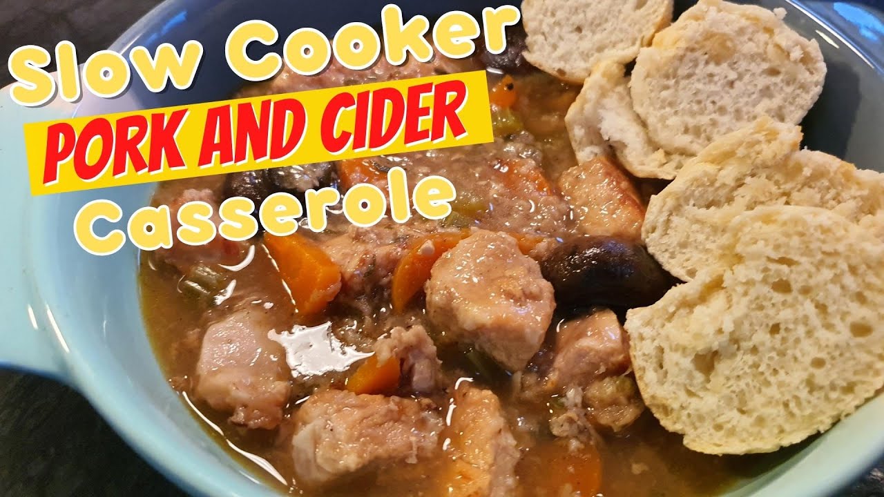 Slow Cooker Pork and Cider Casserole #homecooking