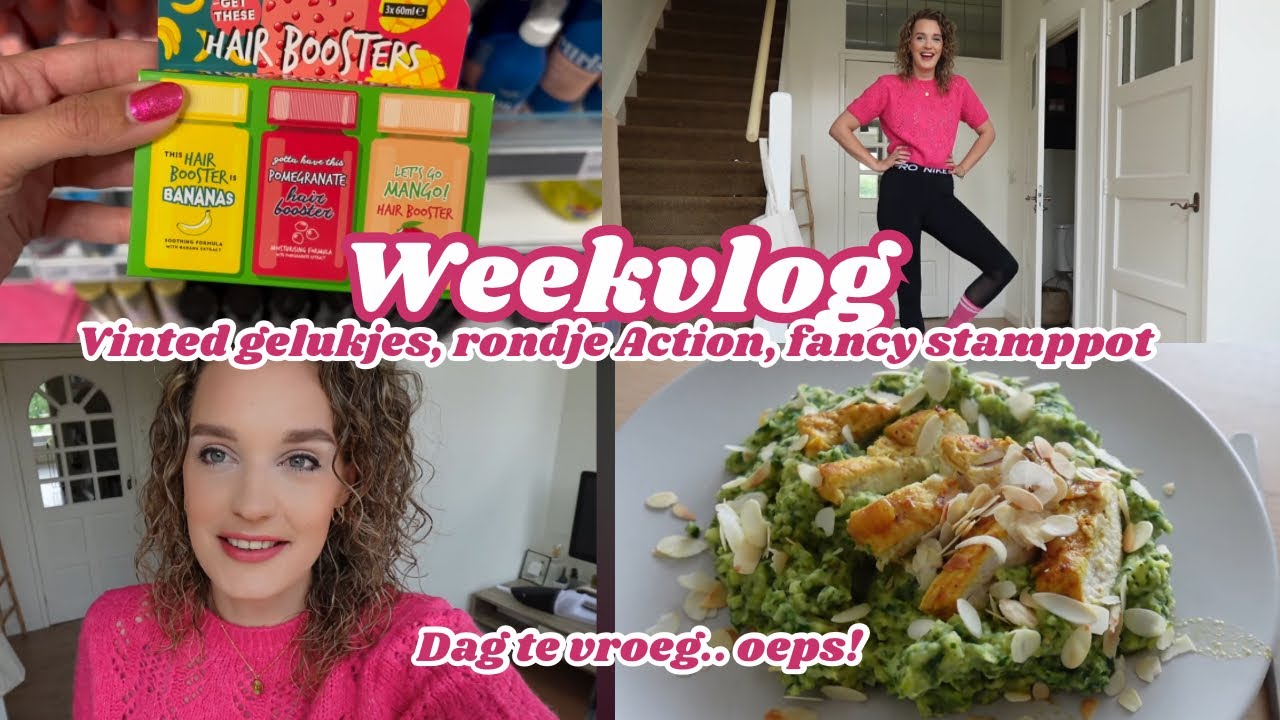RONDJE ACTION, VINTED GELUKJES, CUSTOM NIKES, FANCY STAMPPOT | Weekvlog | Zeg maar Fem