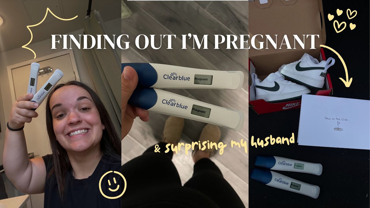 Finding out i'm PREGNANT and surprising my husband!!