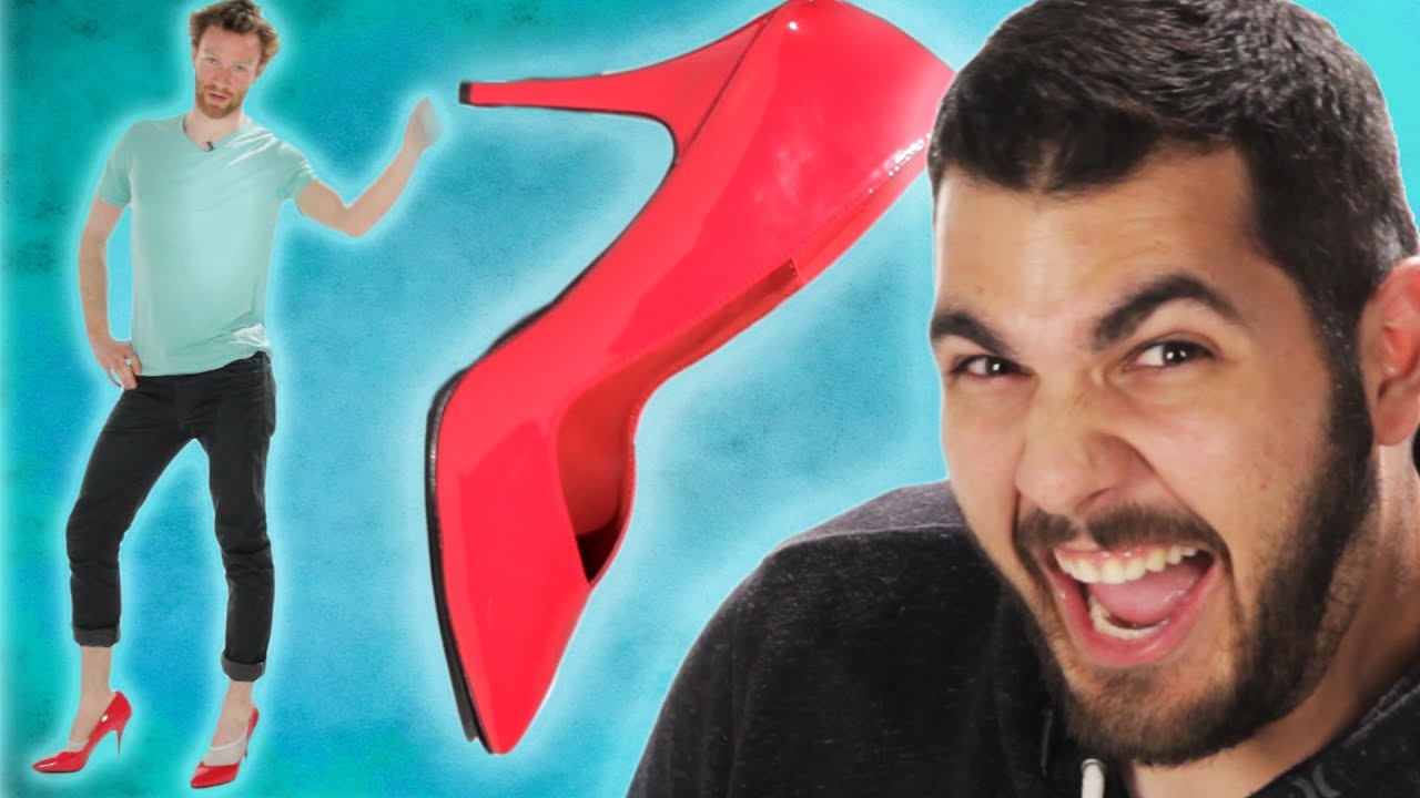 Guys Wear Heels For The First Time