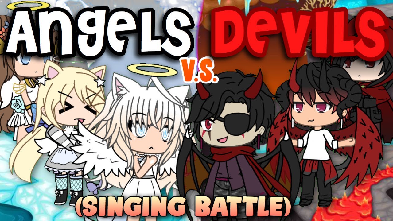 Girls VS Boys SINGING BATTLE (Angels & Devils) Gacha Life