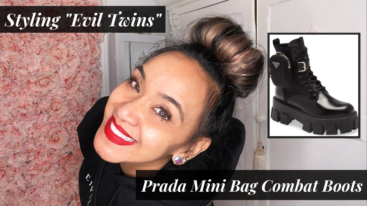 Prada Mini Bag Combat Boots 