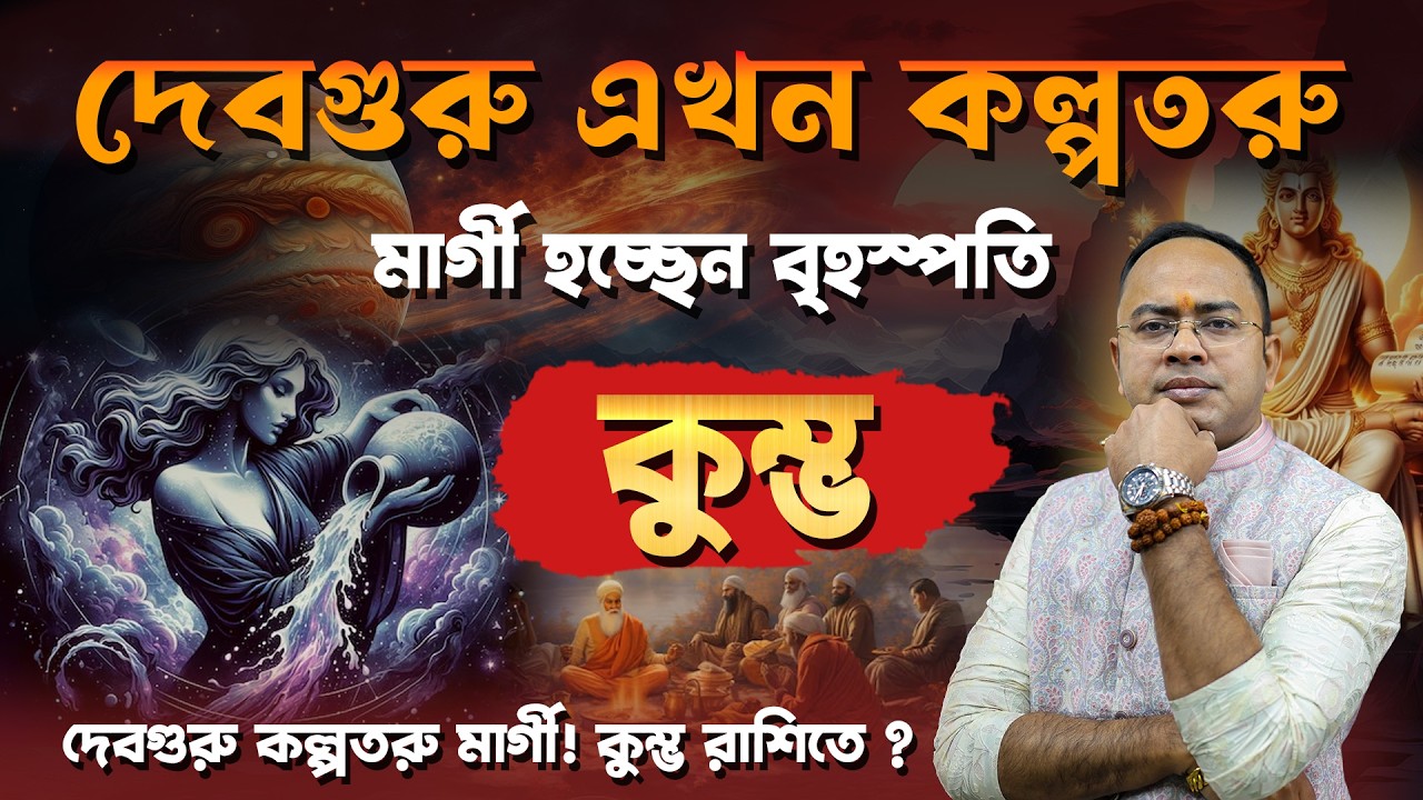 মার্গী হলেন দেবগুরু বৃহস্পতি! কুম্ভ রাশির কি এবার খুলবে কপাল? | Santanu Dey