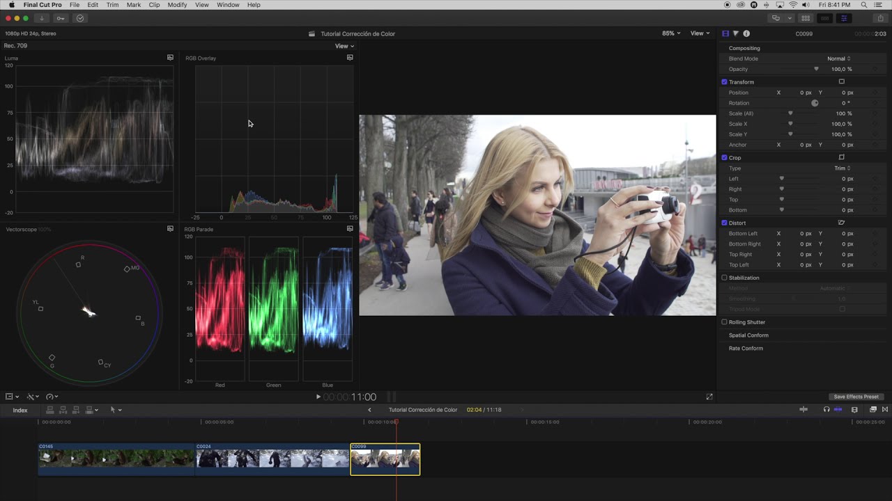 Corrección de COLOR, Colorización y LUTS - TUTORIAL