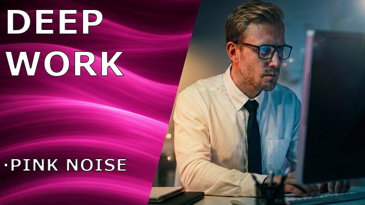 30 Minute Pink Noise (Rain Sound)  Deep Work | Black Screen, Uninterrupted Concentration