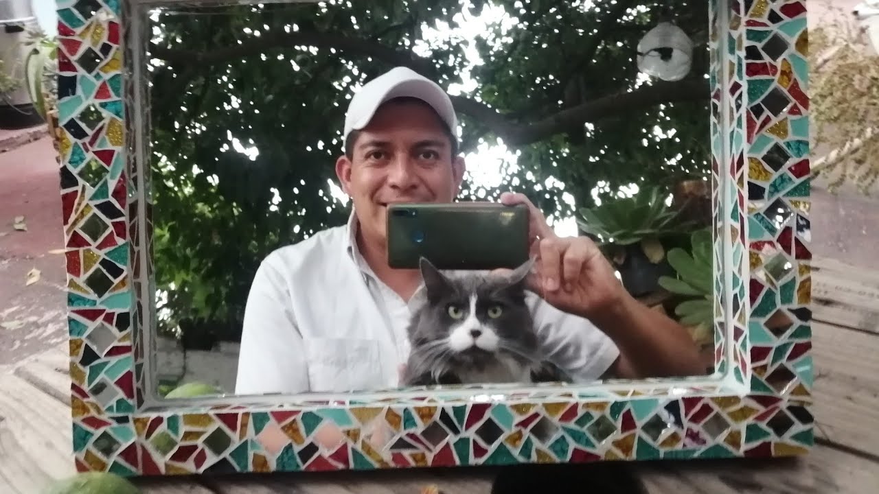 Como Hacer Un Cuadro Con Espejo Con Tecnica De Vitromosaico