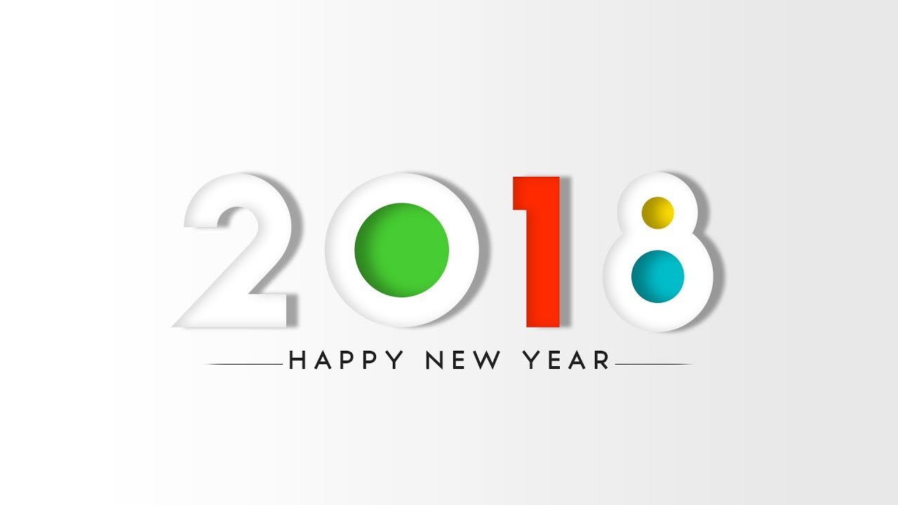 How to create simple New Year greeting in Photoshop CC 2018 | Happy New Year 2018