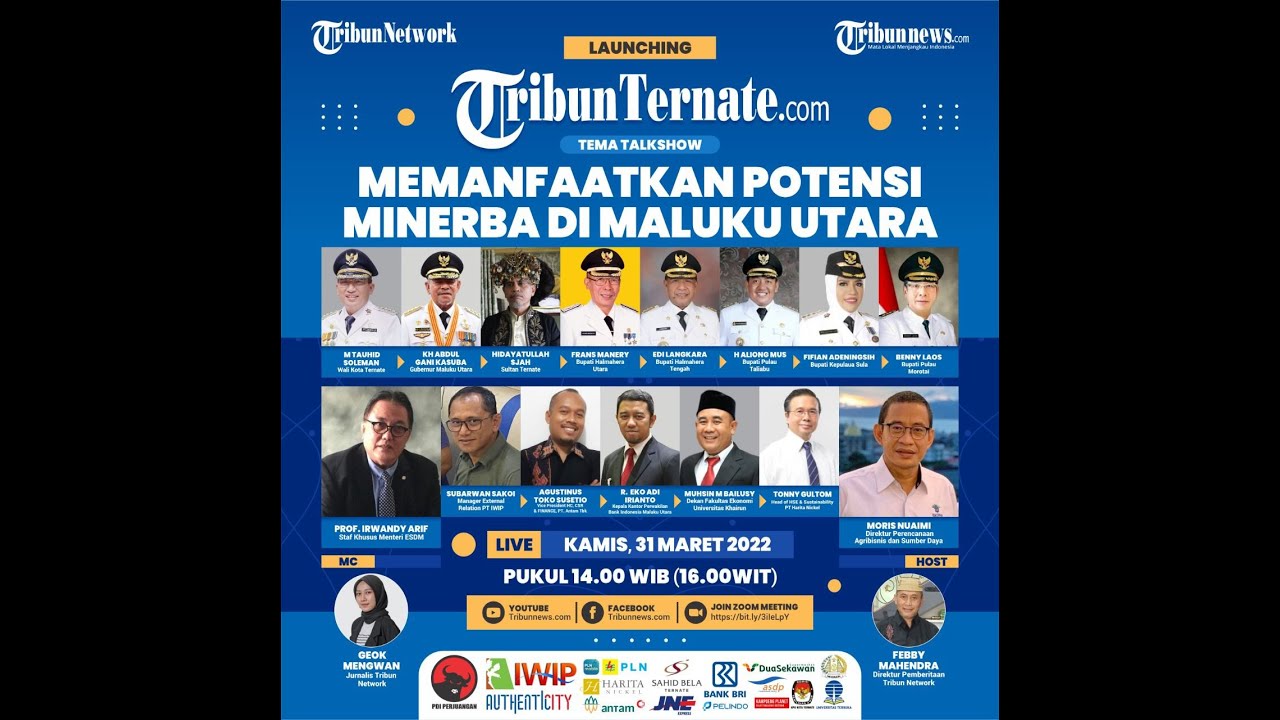🔴 Launching TribunTernate.com: Memanfaatkan Potensi Minerba di Maluku Utara