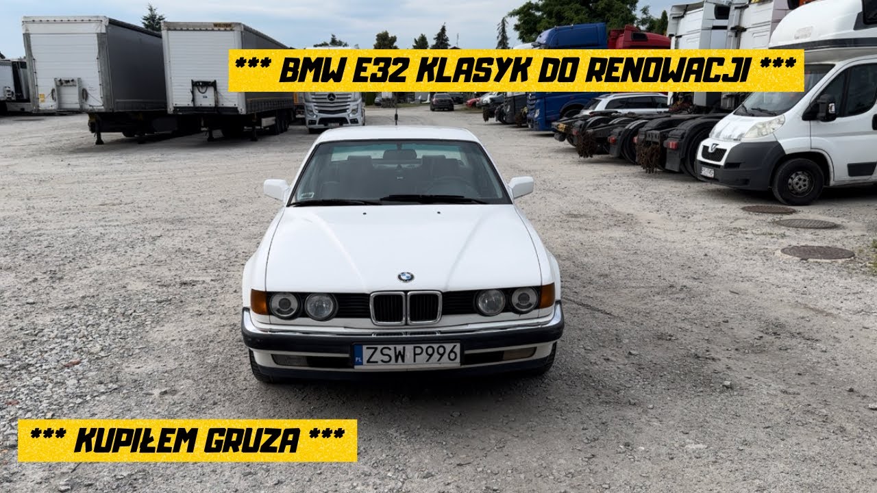 BMW E32 Kupiłem Gruza Do Renowacji 1989 rok M30 730i |Biała Dama Na Chromie | cz.1