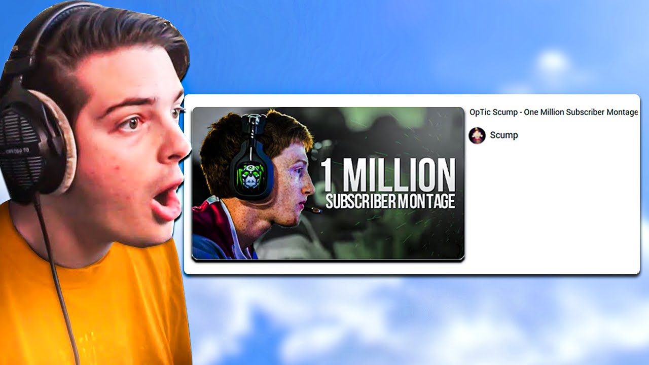 FaZe Scope Reacts to OpTic Scump - One Million Subscriber Montage