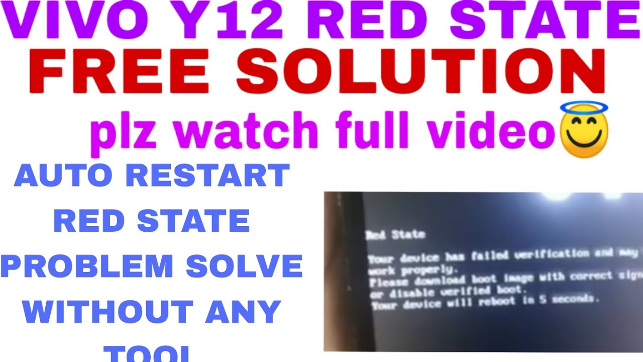 Vivo y12 red state solution without any paid tool Free solution