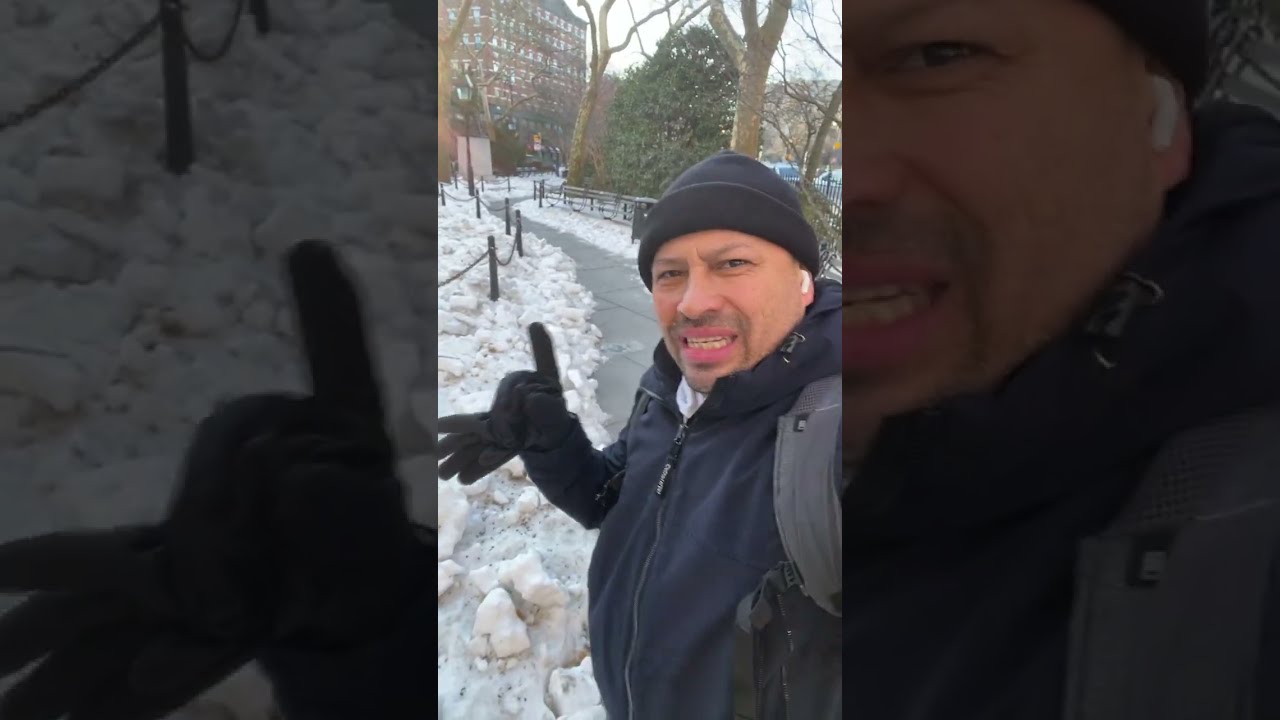 En bicicleta 🚴 por la ciudad de NYC a una temperature 10 bajo cero 🥶 ❄️salvayorker JD #walking 😱