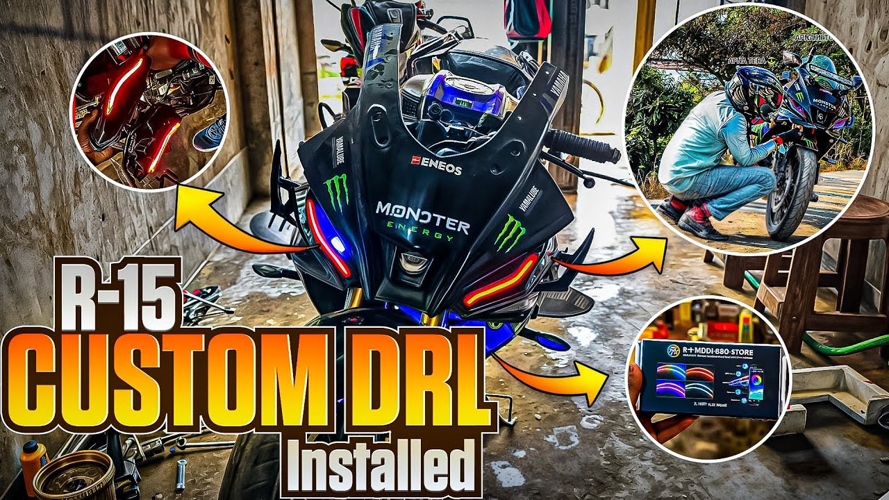 R15M Customer DRL modification 2026 🥰 || It is very easy to install on R15 🥰 #trending #bike