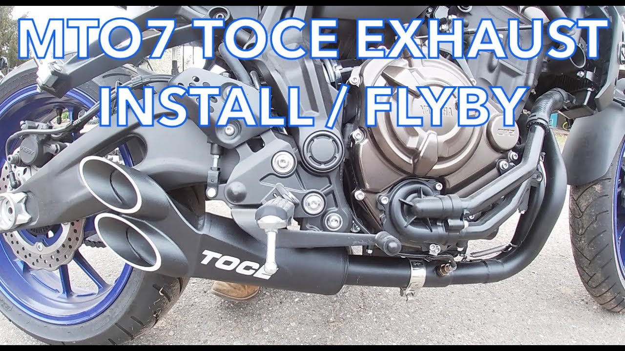 MT07 Toce Exhaust Install and Flyby