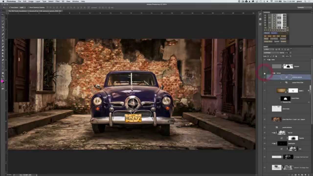 Photoshopping an Old Car in Havana with Luminosity Masks