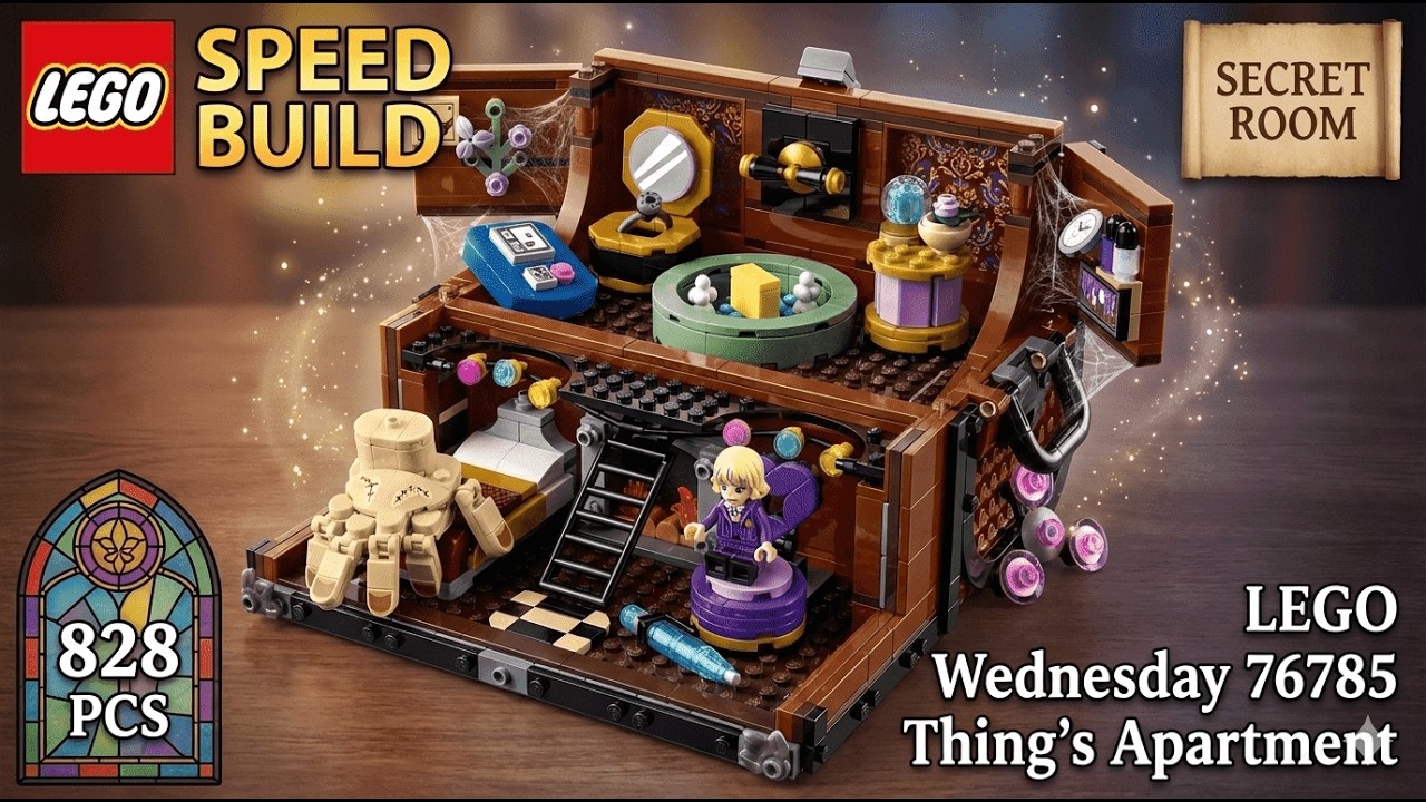 LEGO Wednesday 76785 Thing's Apartment (Wednesday & Enid's Dorm Room) 🖐️ | Satisfying Speed Build 🖤