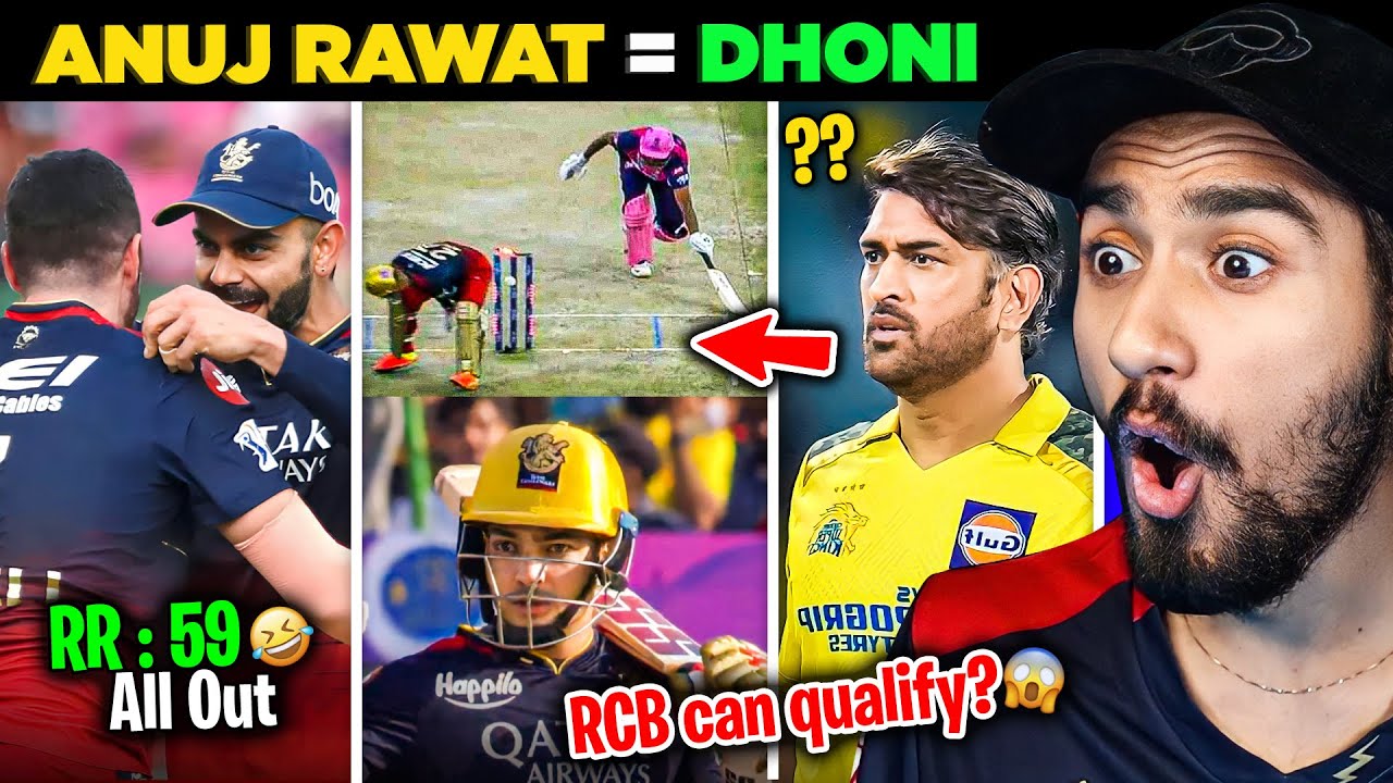 I’M SORRY BABU! Anuj Rawat is NEW DHONI 😍 | RR 59 ALL OUT 😂 |  RCB vs RR
