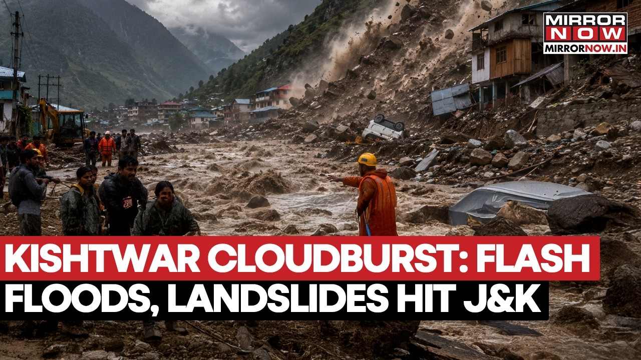 J&K Cloudburst Triggers Flash Floods, Traffic Chaos on Kishtwar-Doda Road | Emergency Alert
