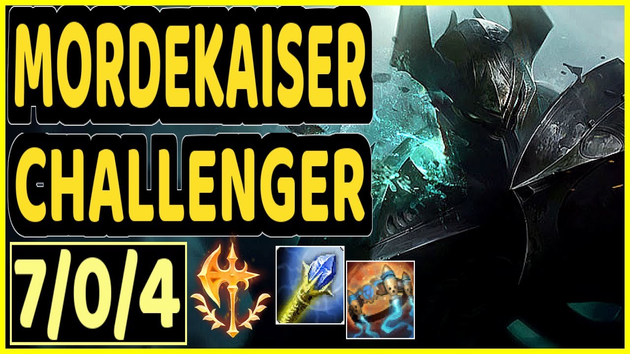 REGANK (MORDEKAISER) - 7/0/4 KDA TOP CHALLENGER GAMEPLAY - KR
