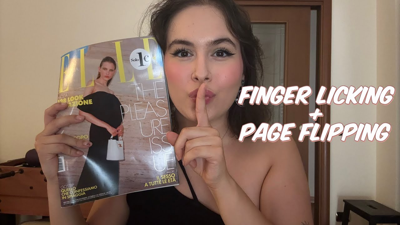 SFOGLIO UN RIVISTA DI MODA 🎀| asmr finger licking e page flipping ITA