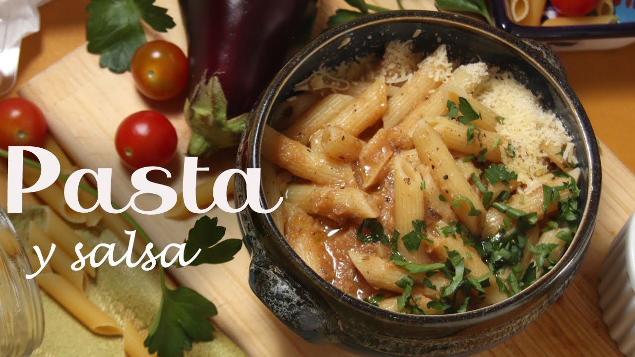 Pasta y vegetales, salsa con solo 4 ingredientes!!! 👌