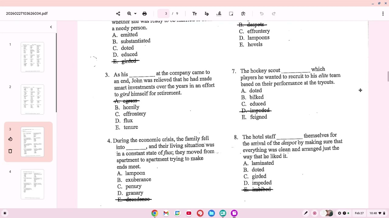 Freshman Monster Quiz 7-9
