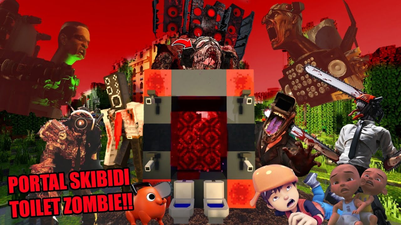 BOBOIBOY UPIN IPIN DAN CHAINSAW MAN BIKIN PORTAL SKIBIDI TOILET ZOMBIE UNIVERSE?!