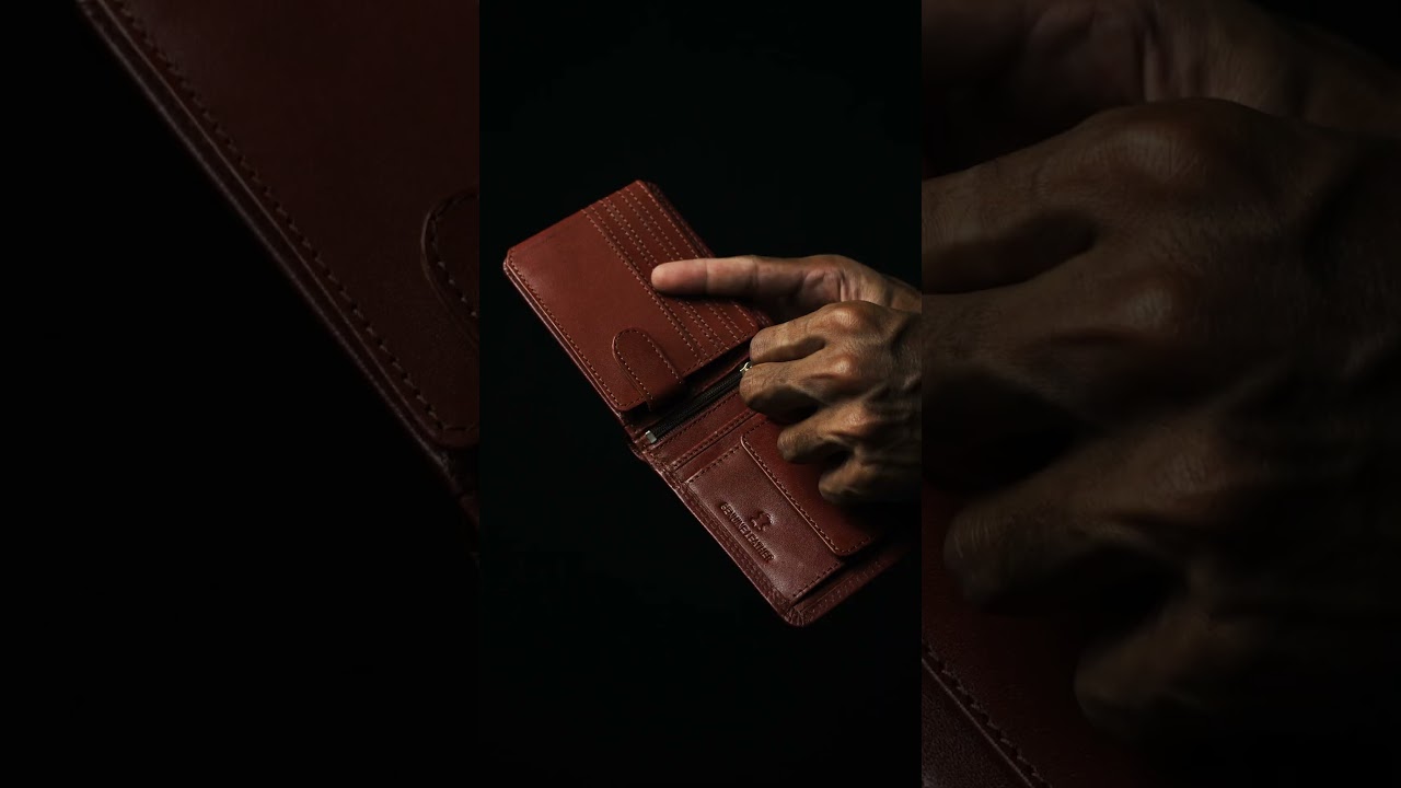 Cambridge Original Leather Wallet - Brown & Cherry | Belford England #originalleatherwallet #leather