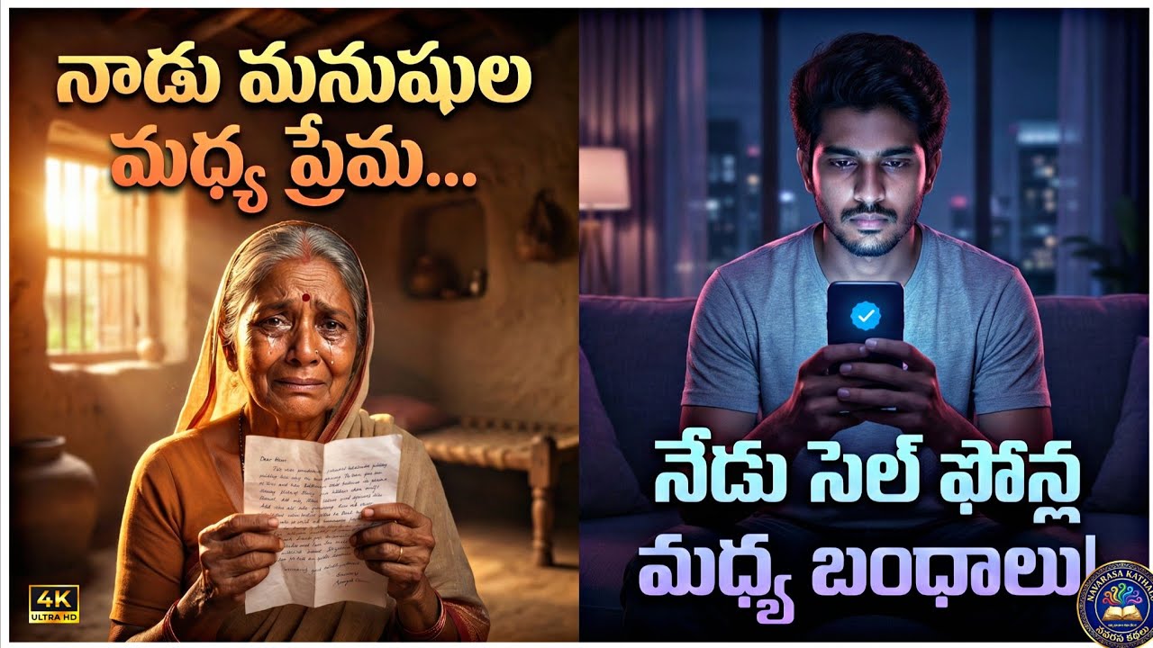 నాడు మనుషుల మధ్య ప్రేమ.. నేడు సెల్ ఫోన్ల మధ్య బంధాలు! | Then vs Now | Navarasa Kathalu
