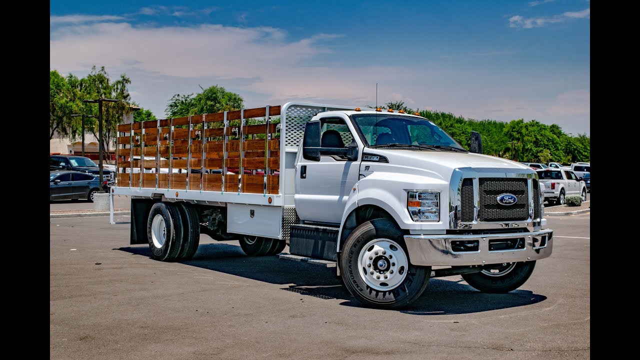 2017 Ford F-650 Scelzi Flatbed with Wooden Stakesides Walkaround