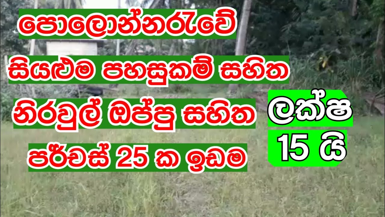 land sale in polonnaruwa #32 / land for sale sri lanka / land for sale / idam / in sinhala