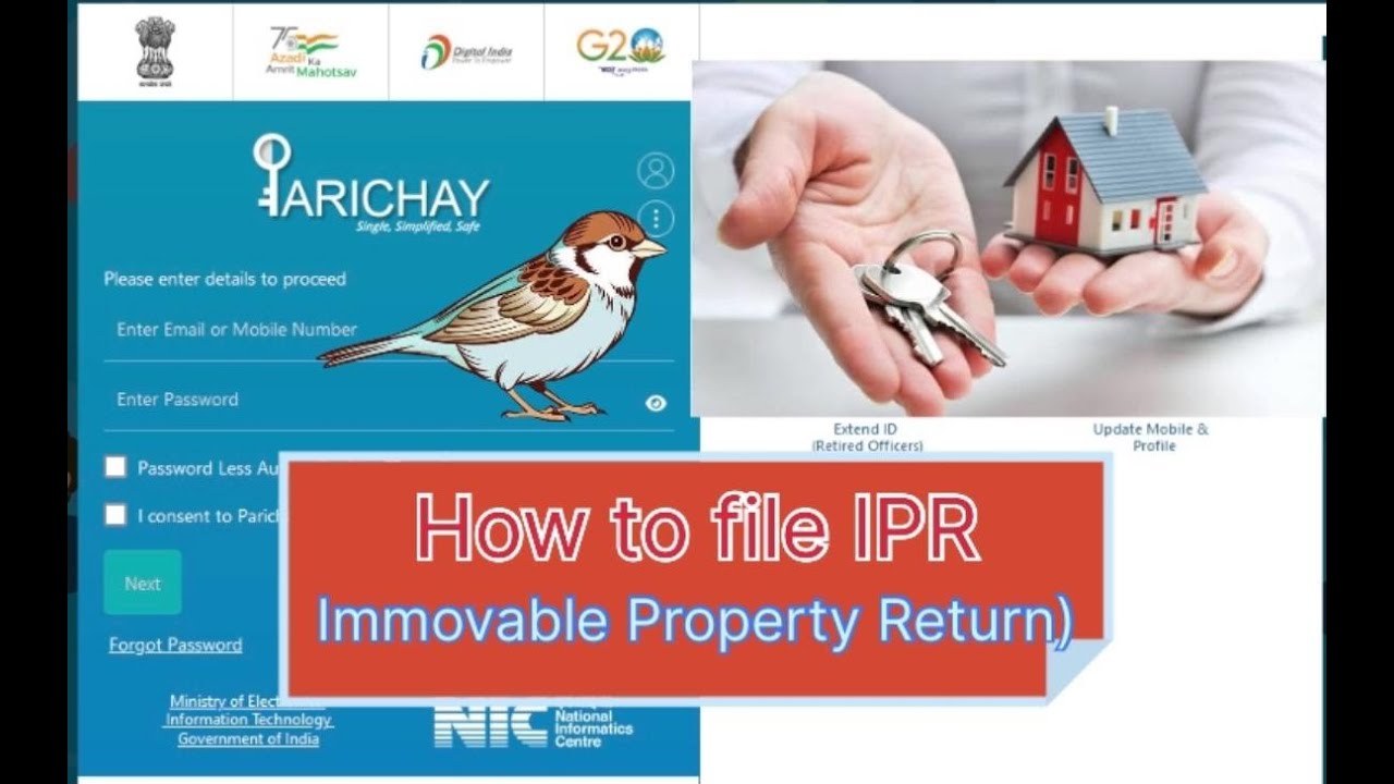 How to file Immovable Property Return (IPR) l Government Employees l Online l SPARROW Portal l