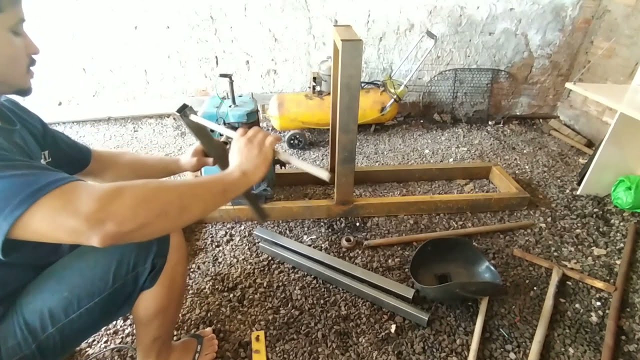 fabricando a frente do trator caseiro!!!