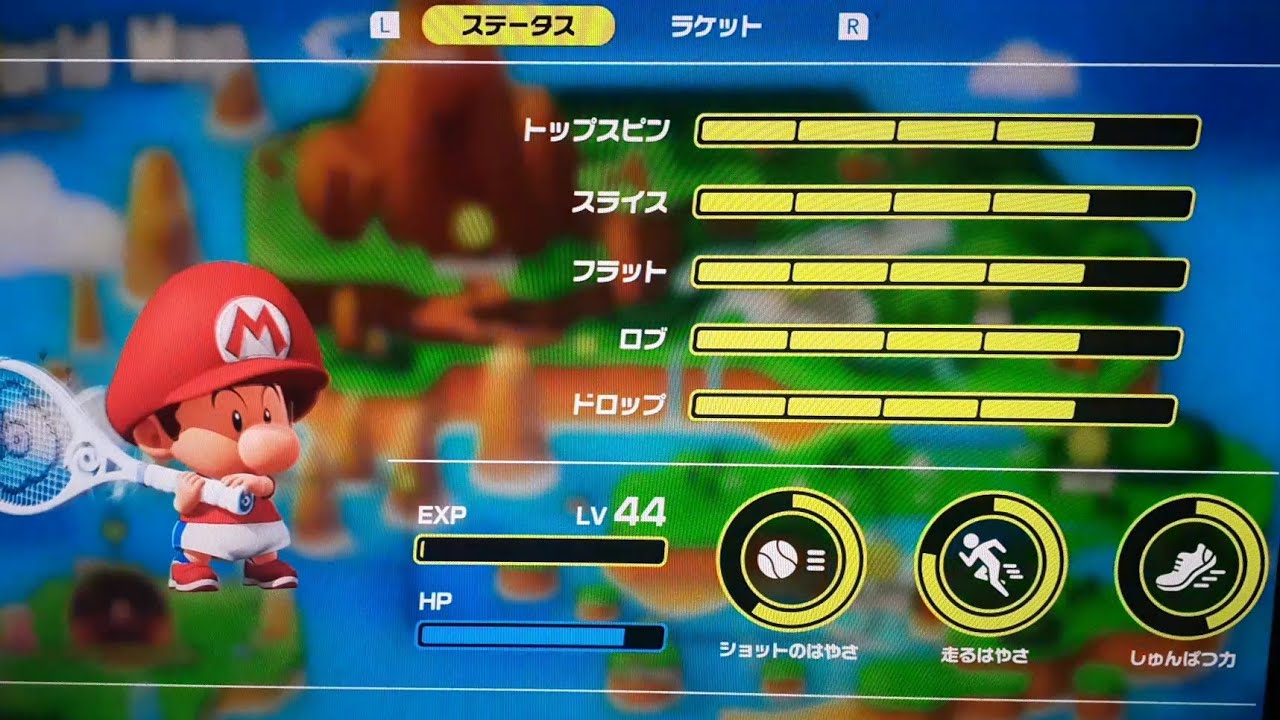 #マリオテニスフィーバー　ストーリーモード　レベル上げ　42→44迄