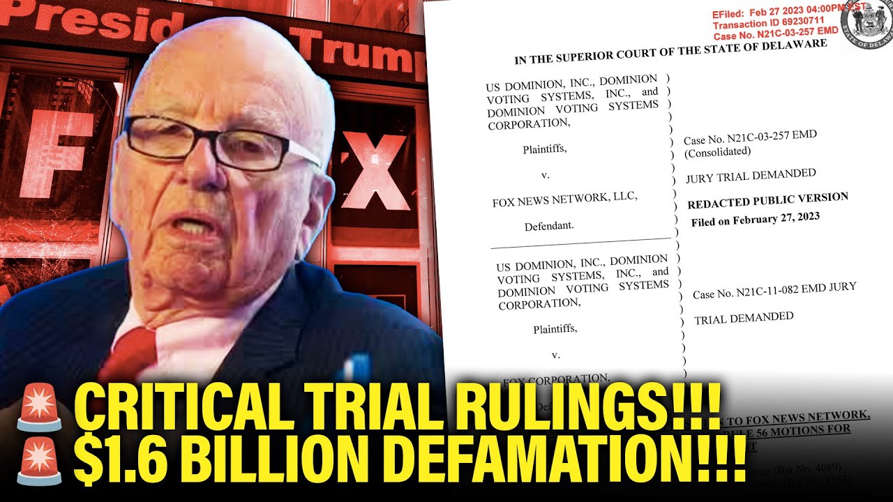Judge makes MAJOR RULINGS in Dominion Defamation Case Against Fox