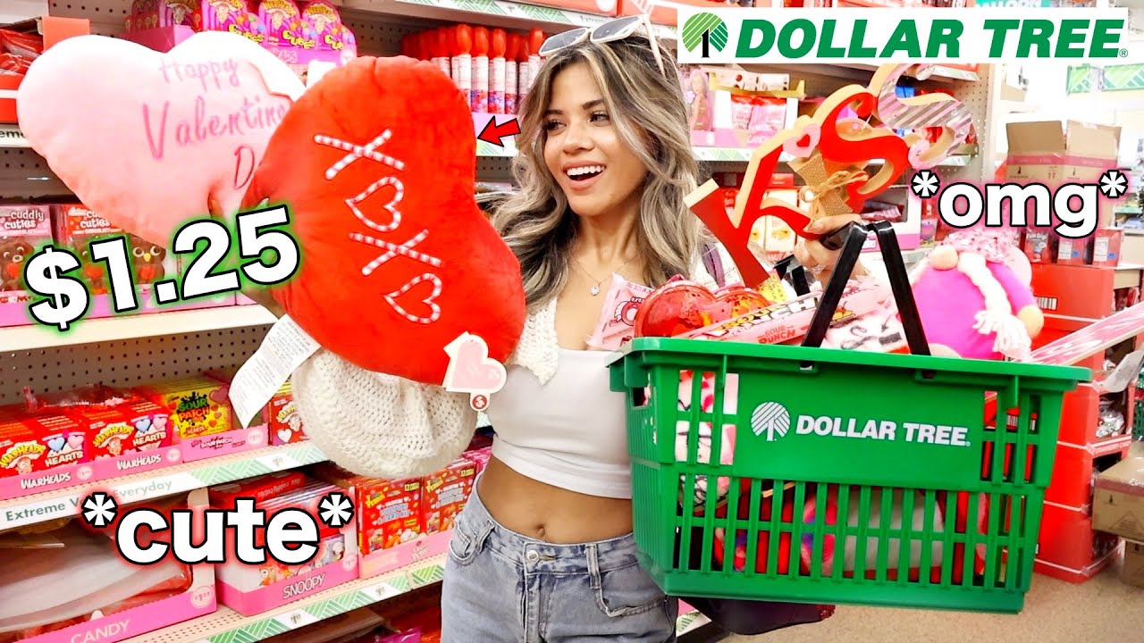 DOLLAR TREE NEW VALENTINES DAY FINDS SHOPPING SPREE! $500 BUDGET