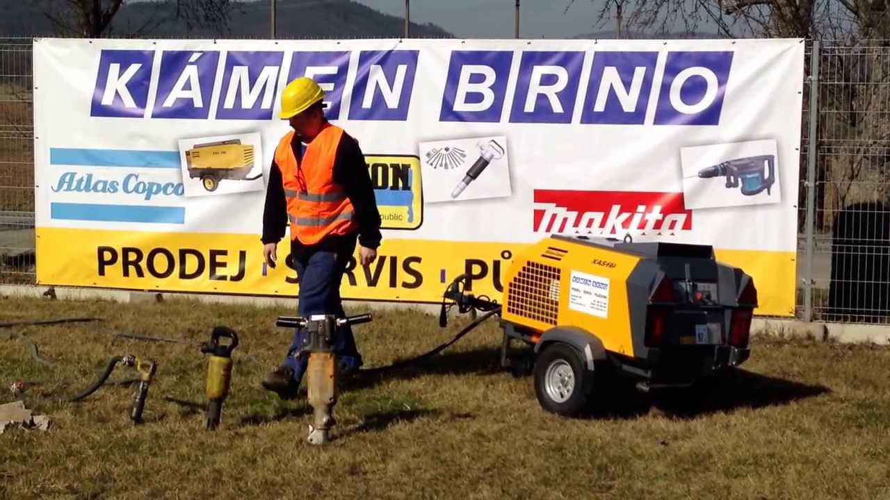 mobilní kompresor XAS 27 Atlas Copco prezentace